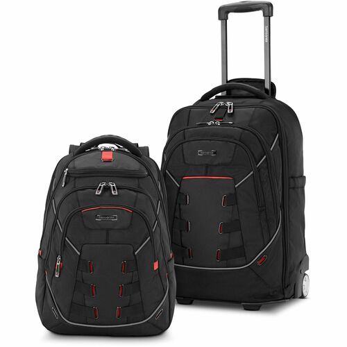 Samsonite SML1450901041 Tectonic Nutech Carrying Case Rugged (Backpack) for 11" to 15.6" Notebook, Tablet, Water Bottle, Umbrella - Black