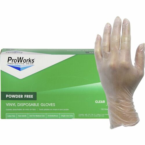ProWorks HOSGLV103FX Vinyl Powder-Free Industrial Gloves