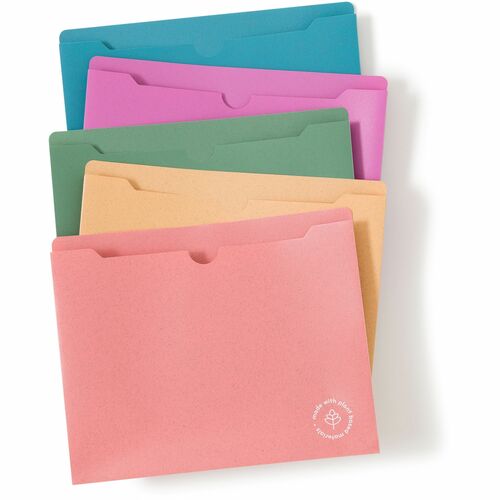 U Brands UBR6595U0112 U-Eco Straight Tab Cut Letter File Jacket