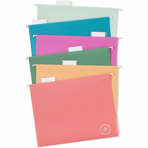 U Brands UBR6596U0112 U-Eco 1/5 Tab Cut Letter Hanging Folder