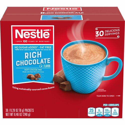Nestle® NES61411 Fat-Free Rich Chocolate Single-Serve Hot Cocoa Mix