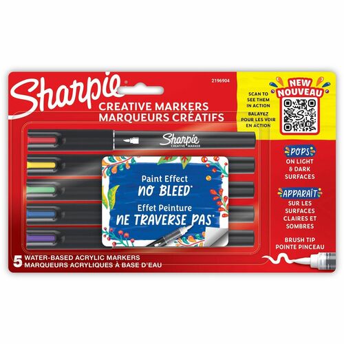 Sharpie SAN2196904 Creative Markers, Water-Based Acrylic Markers, Brush Tip
