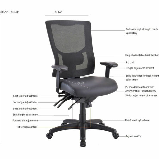 Lorell LLR62040 Conjure High-Back Office Chair