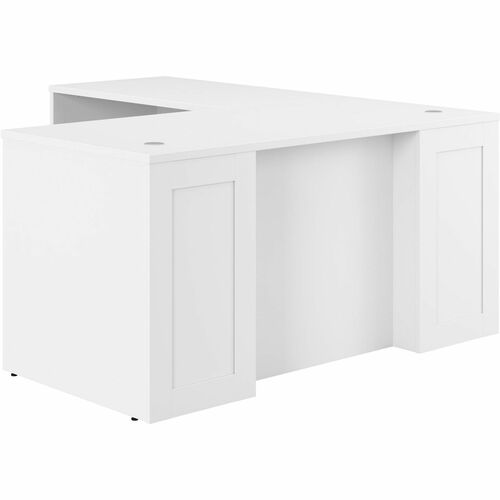 Bush Business Furniture BSHHHD022WH Hampton Heights 60W x 30D Executive L-Shaped Desk