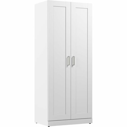 Bush Business Furniture BSHHHS630WHZ Hampton Heights 30W Tall Storage Cabinet with Doors and Shelves