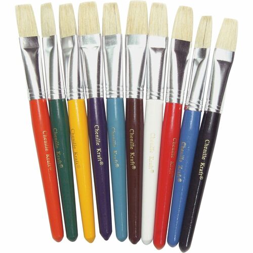 Pacon® PACP5184 Color Coded Flat Stubby Brushes