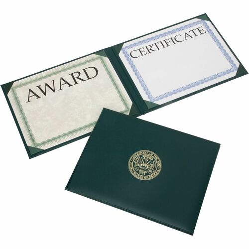 SKILCRAFT® NSN7146628 Padded Award Certificate Binder with Army Seal