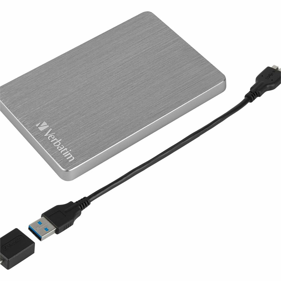 Verbatim VER53662 1TB Store 'n' Go ALU Slim Portable Hard Drive - Space Grey