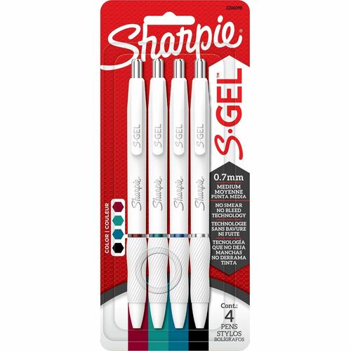 Sharpie SAN2206098 S-Gel, White Fashion Barrel, Medium Point (0.7mm)