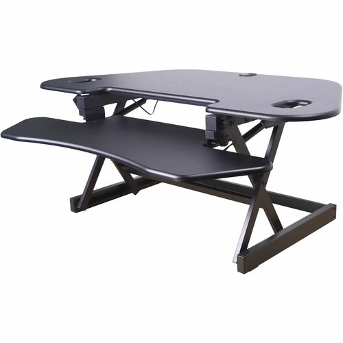 Rocelco RCLRCADRB46A CADR-46 Corner Sit-to-Stand Desk Riser