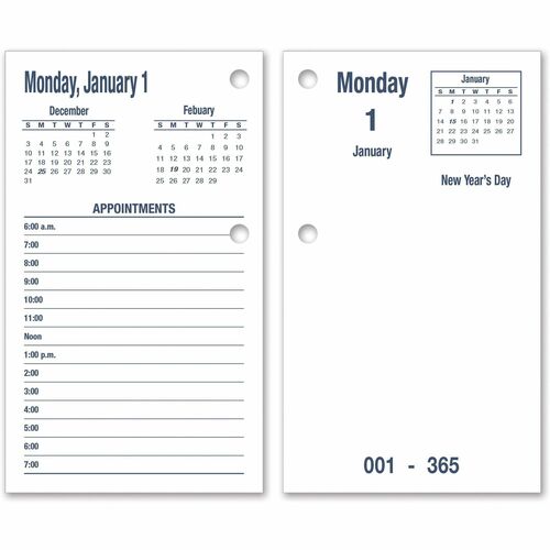 SKILCRAFT® NSN6648796 DayMax System Flip-style Calendar Pad