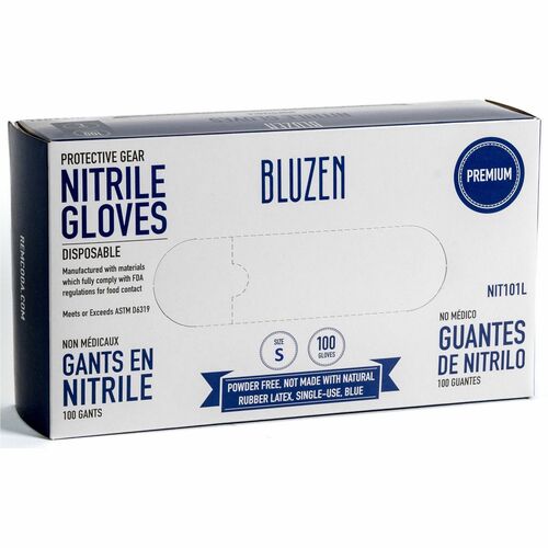 BLUZEN RMLNIT101SCT Disposable Nitrile Gloves