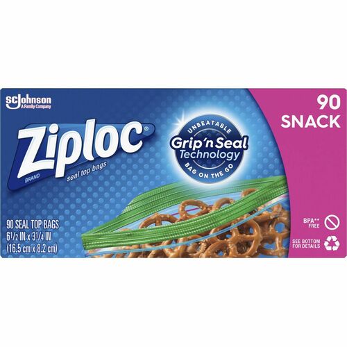 Ziploc® SJN366131CT Snack Size Storage Bags