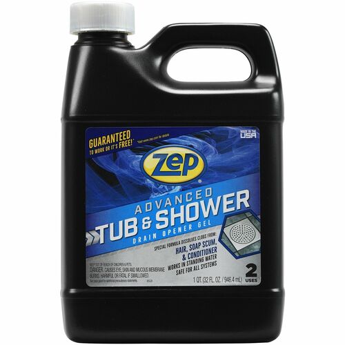 Zep Commercial ZPEU49210 Advanced Tub and Shower Drain Opener Gel