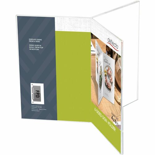 Deflecto DEF4443 6-Sided Sign/Menu Holder