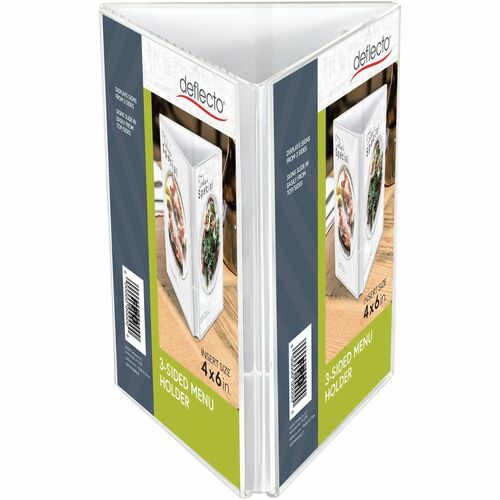 Deflecto DEF4444 3-Sided Sign/Menu Holder