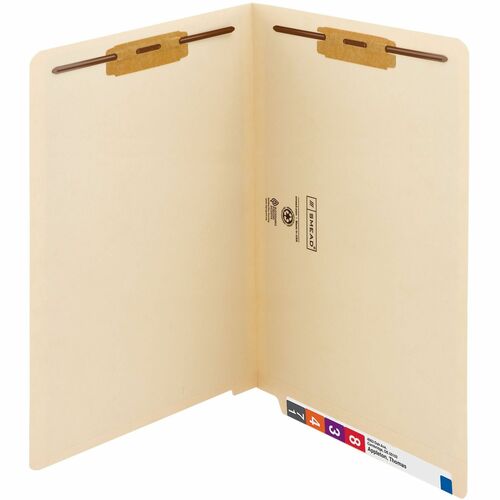 Smead SMD37115 Straight Tab Cut Legal Recycled Fastener Folder
