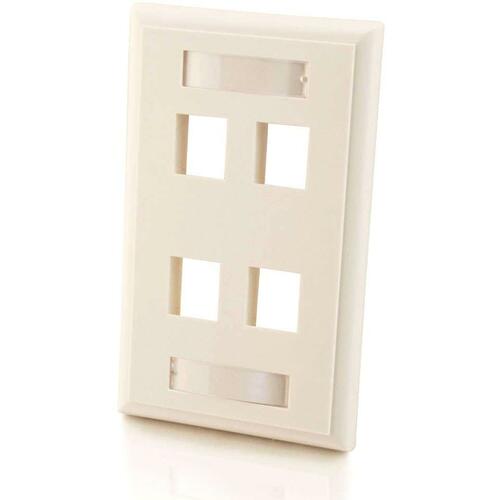 C2G CGO03413 4 Socket Keystone Network/Multimedia Faceplate