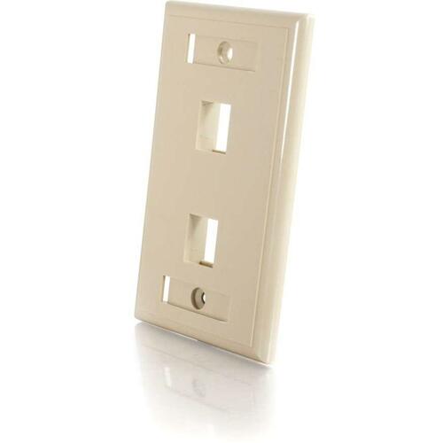 C2G CGO03711 2 Socket Keystone Network/Multimedia Faceplate