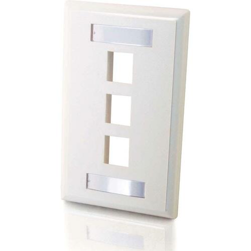 C2G CGO03412 3 Socket Keystone Network/Multimedia Faceplate