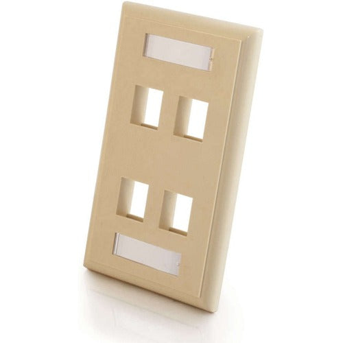 C2G CGO03713 4 Socket Keystone Network/Multimedia Faceplate