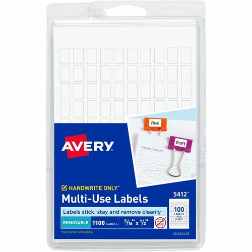 Avery® AVE05412 Avery® Removable ID Labels