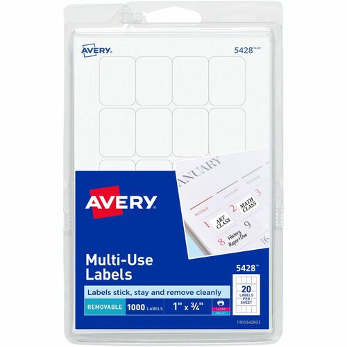 Avery® AVE05428 Avery® Removable ID Labels