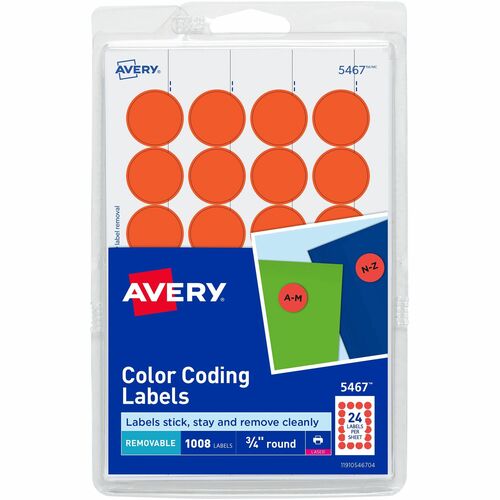 Avery® AVE05467 Avery® Color-Coding Labels