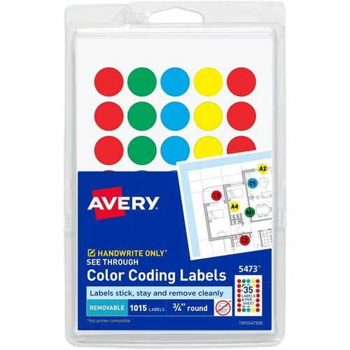Avery® AVE05473 Avery® Color Coded Label