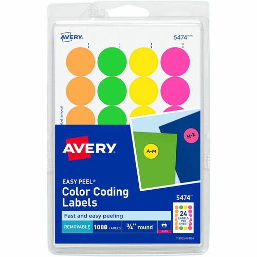 Avery® AVE05474 Avery® Color Coded Label