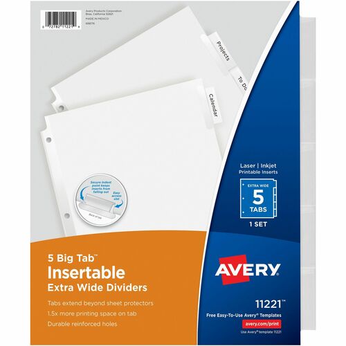 Avery® AVE11221 Avery® Big Tab Extra-Wide Insertable Dividers