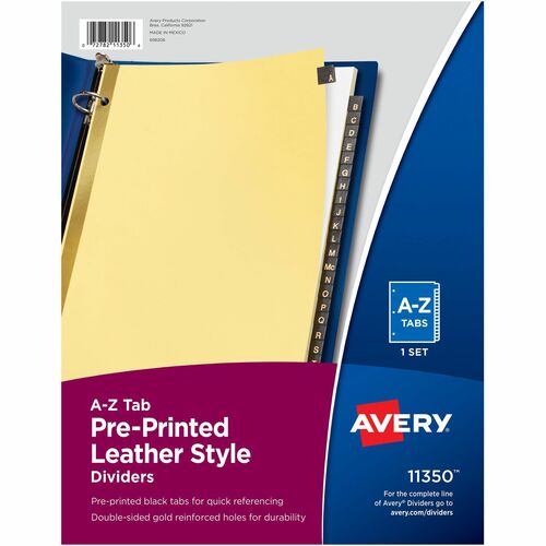 Avery® AVE11350 Avery® Preprinted Tab Dividers - Gold Reinforced Edge