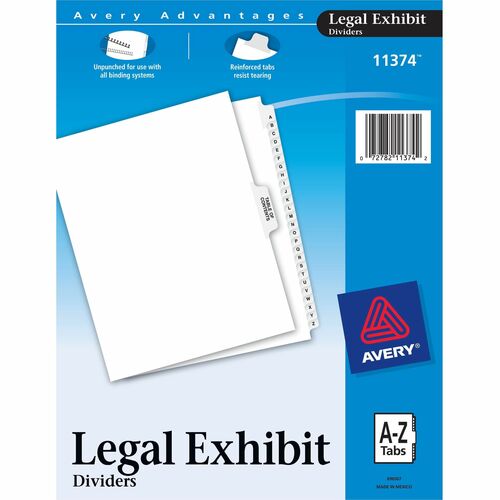 Avery® AVE11374 Avery® Premium Collated Legal Exhibit Dividers with Table of Contents Tab - Style