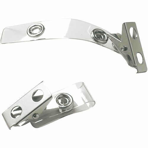 SICURIX BAU68010 Id Strap Clip Adapter - Pre-Punched - 25 Pack - Clear - Vinyl