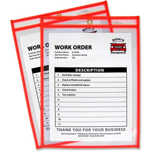 C-Line CLI43912 Neon Colored Stitched Shop Ticket Holders