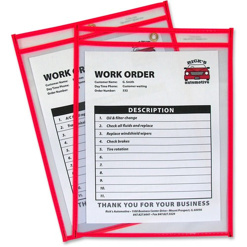 C-Line CLI43914 Neon Colored Stitched Shop Ticket Holders