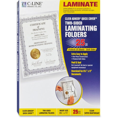C-Line CLI65187 Cleer-Adheer Laminated Film Covers