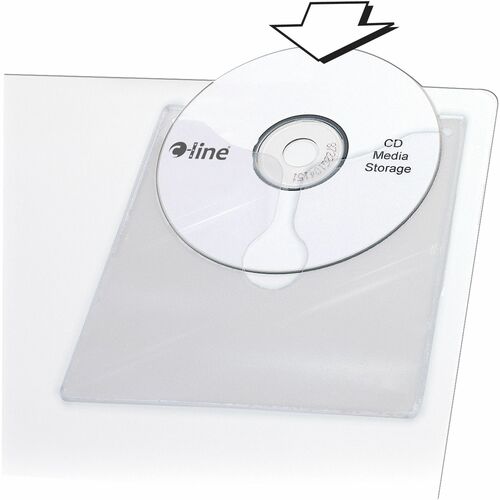 C-Line CLI70568 Self-Adhesive CD/DVD Poly Holders