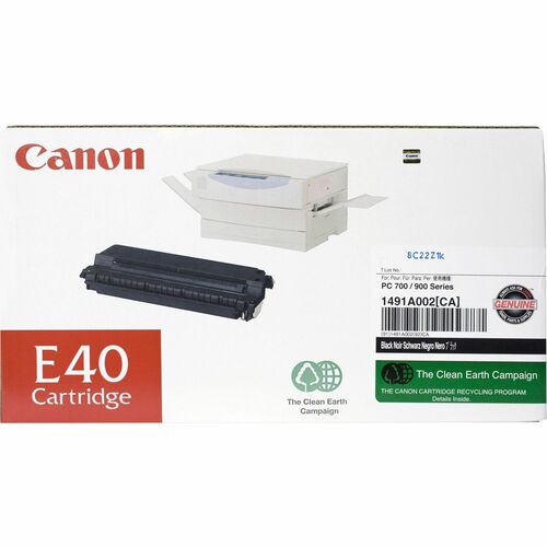 Canon CNME40 E40 Original Laser Toner Cartridge - Black - 1 Each