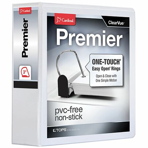 Cardinal® CRD10330 Premier ONE-TOUCH® Easy Open® Locking Slant-D® Rings Binder