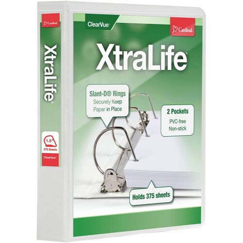 Cardinal® CRD26310 Xtralife ClearVue Locking Slant-D Binder