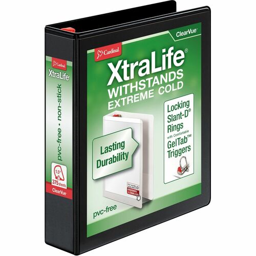Cardinal® CRD26311 Xtralife ClearVue Locking Slant-D Binder