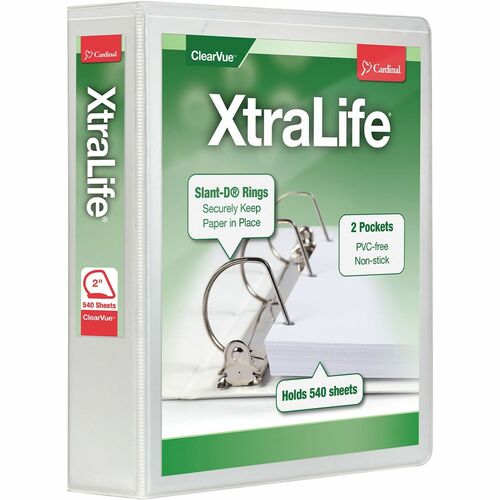 Cardinal® CRD26320 Xtralife ClearVue Locking Slant-D Binder