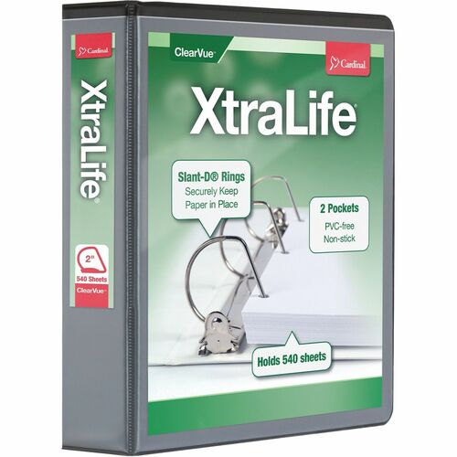 Cardinal® CRD26321 Xtralife ClearVue Locking Slant-D Binder