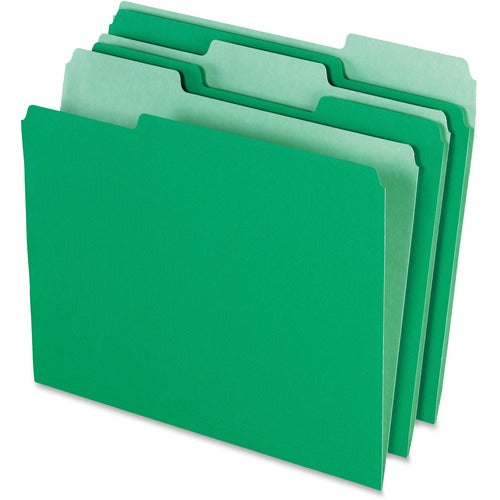 Pendaflex PFX15213BGR 1/3 Tab Cut Letter Recycled Top Tab File Folder