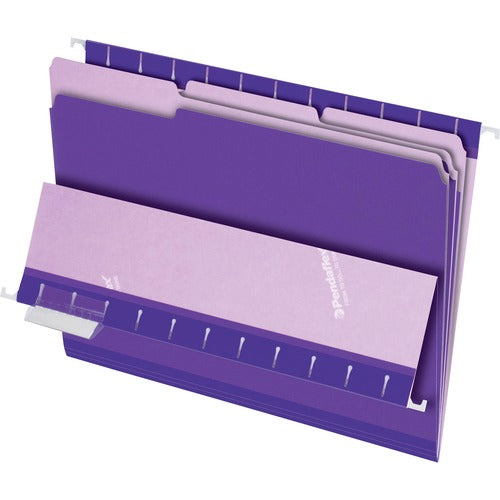Pendaflex PFX421013VIO 1/3 Tab Cut Letter Recycled Top Tab File Folder