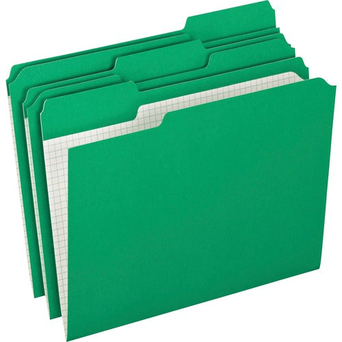 Pendaflex PFXR15213BGR 1/3 Tab Cut Letter Recycled Top Tab File Folder