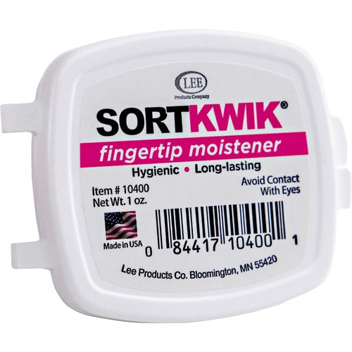 LEE LEE10400 Sortkwik Fingertip Moistener with Nonskid Base