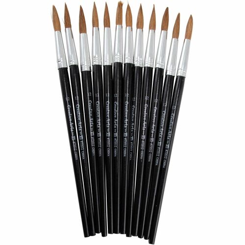 Charles Leonard LEO73512 Round Camel Hair Paint Brushes