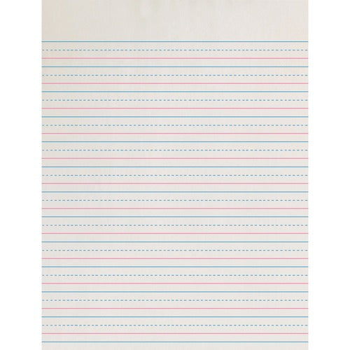 Zaner-Bloser PACZP2613 Dotted Midline Newsprint Paper - Letter